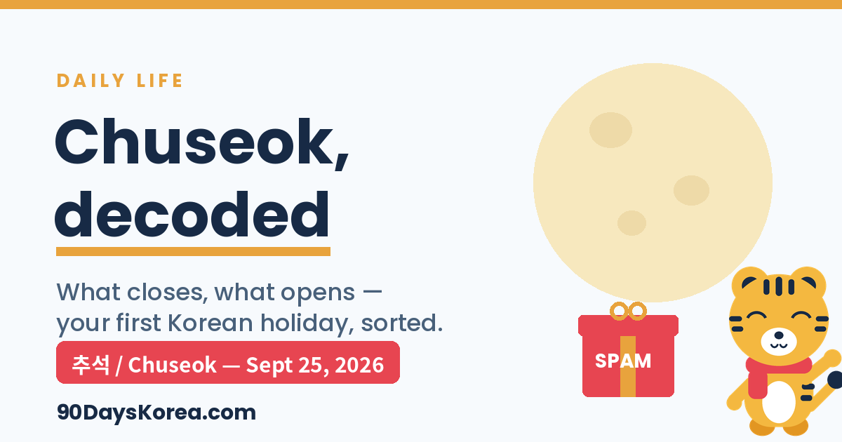 Chuseok decoded — what closes and what opens in Korea during the September 2026 holiday