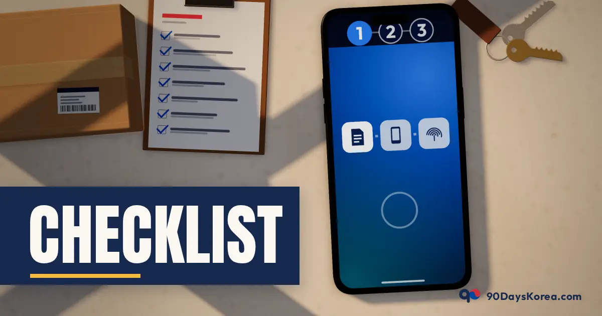 Checklist — 90DaysKorea guide