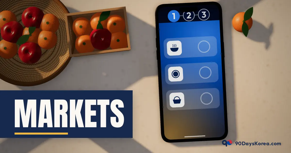 Markets — 90DaysKorea guide